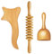 3 Stück Maderotherapie Set, Massageroller Holz, Anti-Cellulite-Massage Set,Lymphdrainage-Massagegerät, Gua Sha Massagegerät für Nacken, Beine, Rücken und Körper, Schmerzlinderung und Entspannung