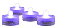 Afoosoo 50 Stück Unterwasser-LED-Licht Flammenlose LED-Kerze Batteriebetriebenes Teelicht Tauch Dekorative Lichter für Hochzeitsfeier Eventlicht Aquarium Licht Weihnachten Halloween Licht (Violett)