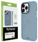 Artwizz IcedClip Hülle kompatibel mit iPhone 14 Pro Max - Mattes Vereistes Design, Rückseite mit Soft-Touch-Beschichtung, Nordic-Blue
