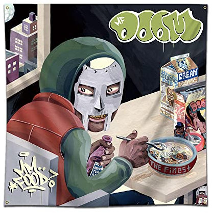 eksent Doom Mm...Food Art Music Album Wall Hanging Tapestry Flag Banner 4X4Ft