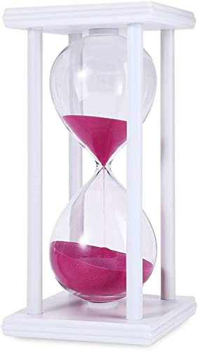 Sablier 30/60 Minutes Sablier Sablier École de Cuisine Sablier en Bois Moderne Sablier Horloge de Sable Minuterie de Thé Décoration de la Maison Cadeau (Couleur : Noir Violet, Temps : 30 Minutes) (Noi