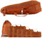 TRAVEL DUDE Packwürfel Set mit Kompression aus recycelten Plastikflaschen | Leichte Packing Cubes | Packtaschen Set für Rucksack & Koffer (Burnt Orange, 7-teiliges Set)