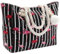crazy bean Handtasche Strandtasche mit Reißverschluss Umhängetasche Shopper Groß für Laptoptasche Streifen Tote Bag xxl Familie Canvas Tasche Damen Herren Saunatasche,Flamingos
