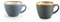 Olympia Kiln Cappuccino Cup - Ocean - Porcelain - 340 ml 12 Oz - 6 pc & Kiln Espresso Cup - Ocean - Porcelain - 85 ml 3 Oz - 6 pc