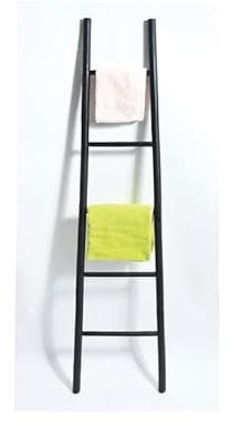 MSV Toallero con Escalera de 5 Niveles Tilda Bambú Negro