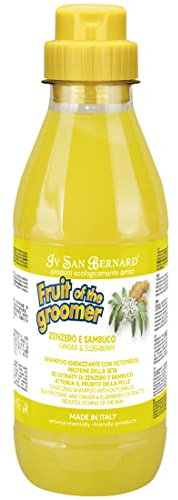 Sankt Bernard Fruits Hygienisierendes Shampoo IV mit Ingwer und Sauco: Tiefenreinigung für fettiges Haar und Schuppenkontrolle mit Octoporix – 500 ml – Shampoo für Hunde und Katzen