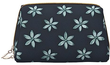 OCELIO Schöne Kamelie Leder tragbare Kosmetiktasche (groß), Leder Clutch Reißverschluss Kosmetiktasche, Kulturbeutel, Reisetasche, Aufbewahrungstasche, Weiß, Einheitsgröße, weiß, Einheitsgröße