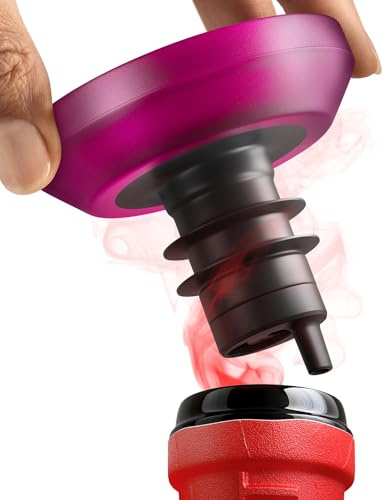 zzysh Wine Stopper | Preserve Flavors 8+Weeks | Top-notch Wine Bottle Stoppers | Reseal Natural, Glass, Plastic Cork Bottle (Pink)