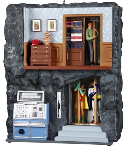 Hallmark Keepsake Weihnachtsschmuck Batman The Classic TV Series to The Batcave! Mit Licht, Sound und Bewegung, Super Hero Geschenke