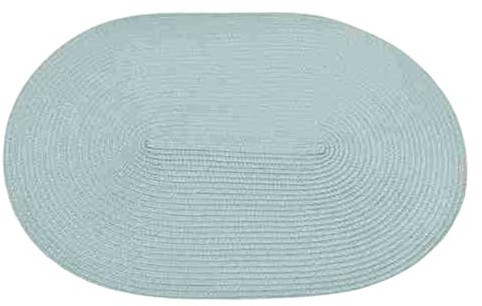 Ueiwffzo 30 * 45cm Oval Platzsets 4er Set Abwaschbar Hitzebeständig Gewebte Tischsets rutschfest Platzdeckchen für Küche, Party, Hochzeit, Weihnachten (Himmelblau)