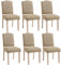 Yaheetech 6er Set Esszimmerstühle Stühle gepolstert, Modern Küchenstuhl bequemer Polsterstuhl, belastbar bis 136 kg, fürs Esszimmer/Küche/Wohnzimmer, Khaki