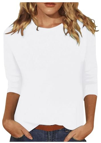 Musselin Bluse Damen - Einfarbig Basic Tunika Bluse Farbverlaufs-T-Shirt Damen T-Shirt Basic Kurzarm Casual Basic Shirt Große Größen Baumwolle Basic Blusen T-Shirts