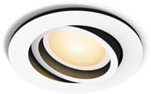 Philips Hue Milliskin White Ambiance Einbauspot, Weiß, (400lm / 70mm), 1er Pack, warm- bis kaltweißes Licht, steuerbar via App, kompatibel mit Amazon Alexa (Echo, Echo Dot), neue Generation