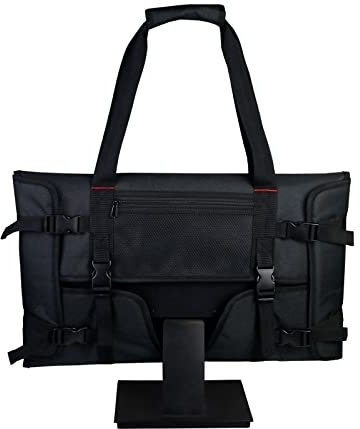 Zjyufy 24in Monitor Carry Case, Portable Desktop Computer Protective Storage Case, Nylon Case, Monitor Dust Cover Protector with Handle Strap