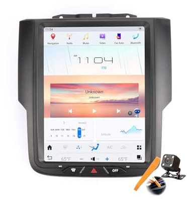 8gb+128gb,Android 13.0 Autoradio Stereo Navi mit 4G WIFI DSP SWC Carplay für D-odge Ram 1500/2500/3500 2013-2019 Sat GPS Navigation 10.4 zoll Multimedia Video Player FM BT Receiver