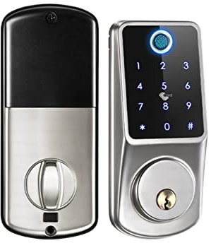 Serrure de porte d'entrée sans clé Tuya intelligent empreinte digitale clavier numérique entrée sans clé serrure électronique Ttlock contrôle d'application for la maison appartement Plusieurs façons d