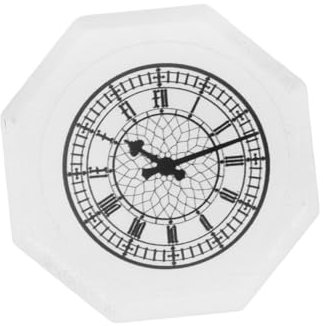 UPKOCH Miniaturuhr Modell Puppenhaus Möbel Winziges Zubehör Achteck Uhr Puppenhaus Szene Dekoration Puppenhaus