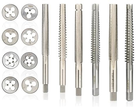 HSS Linkshänder-Gewindebohrer- und Schneideisensatz TR8 TR10 TR12 TR14 TR16 Gewindebohrer Maschinenstecker Gewindebohrer Gewindewerkzeuge 1St(TR16x4)