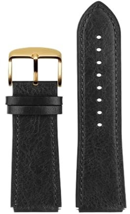 RTRCAGAKM 18 mm passend for Casio A158W A168/F91w/AE-1200WHD/A158/A159/A169/AE1200 Vintage-Uhrenarmband, Retro-Lederarmband(Black-gold pin)