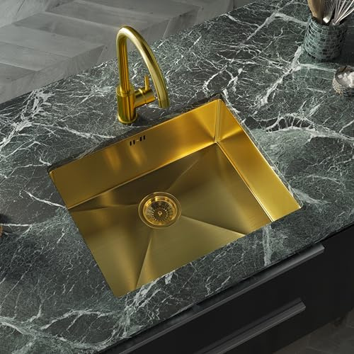 Verossi | Brass Kitchen Sink (1.0 Bowl 540x440mm)