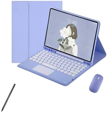 pour iPad Air 13 Pouces 2025 M3 Étui avec Clavier 2024 Modèle : A2898 A2899 A2900,Etui Clavier avec Support de Stylet S intégré pour iPad Air 13 Pouces 2024 (M2) avec Souris et Stylet