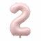 Alaoo Luftballon 2 Geburtstag Zahl, 40 Zoll Rosa Creme Folienballon, Riesenzahl Ballon für Mädchen Junge Geburtstag Party Dekoration Jahrestag Dekorationen