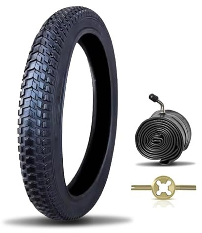 18 Pulgadas Neumático y cámara de Bicicleta, 18 x 2.125 (57-355), neumático de Goma antipinchazos, para Kit de Bicicleta BMX, Ciclismo de Carretera, Bicicleta eléctrica y MTB