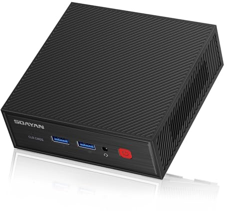 SOAYAN Mini PC, Alder Lake N100 Linux Mini Computers (up to 3.4GHz) 16GB DDR4 RAM 500GB SSD Ubuntu Small Desktop Computer 4K Dual Display/WiFi 6/USB3.2/BT5.2/Gigabit Ethernet for Home, Office,Business