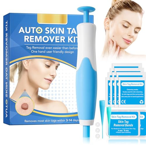 Skin Tag Removal Kit, Easy Remover Wart and Mole for All Skin Types, Quickly and Painlessly Skin Tag Removal, with 40 Bands (2mm-8mm) for Face and Body