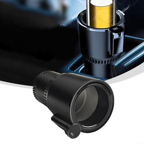 DC 12V Car Heating and Cooling Cup for Smart Cars Digital Touch Screen Temperature Control (Night purple)