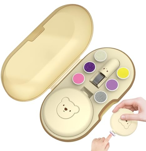 Lime à Ongles Électrique Bébé | Kit de Soins Ongles Nourrisson Lime-ongles Électrique,Kit Manucure Pédicure avec 6 Têtes de Remplacement pour Poncer de Pieds et Mains