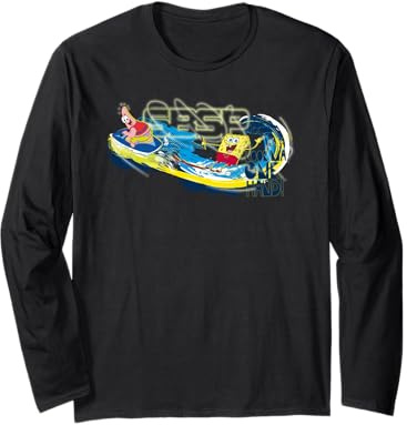 Spongebob Schwammkopf Pro Boarder Wave Rider Fun 90s Classic Langarmshirt