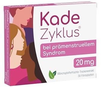 KadeZyklus bei prämenstruellem Syndrom – für die PMS-Behandlung, 30 Stk. | 20mg Mönchspfefferfrüchte-Extrakt, behandelt PMS mit Beschwerden wie Kopfschmerzen, Brustspannen, Stimmungsschwankungen