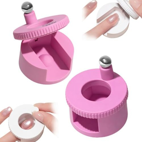2026 New Rotating Cat Eye Magnet, Beginner Friendly Nail Tool with Automatic Glass Bead Suction and Uniform Magnetic Force, Easy DIY Glossy Wide Cat Eye Effect (Pink+Ball Magnet)