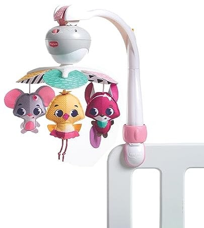 Tiny Love Take Along Mobile, 3-in-1 Musik Mobile Baby Elektrisch, 0+ Monate, Mobile Babybett, Mobile mit Musik, 3 Verbindungsstücken, 5 Melodien, 30 Minuten Kontinuierliche Musik, Tiny Princess Tales