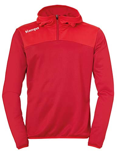Kempa Herren Emotion 2.0 Quarter Zip Hoodie, chilirot/Rot, L