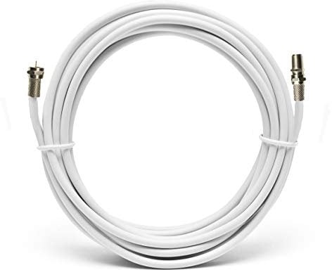 RosenetSys Virgin/Sky Extension Cable - suitable for Virgin Media (all equipment including 360, V6, Hub 3 4 and 5) and Sky & Freesat boxes Coaxial (25m White)