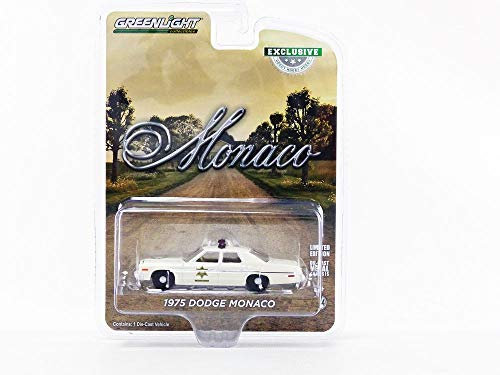 Greenlight 1975 Dodge Monaco Cream Hazzard County Sheriff Hobby Exclusive 1/64 Druckguss-Modellauto
