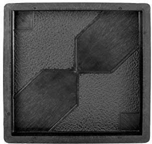 @tec Betonform Schalungsform Gießform Plastikformen für Beton, Pflastersteine, Terrassenplatten, Trittplatten, Bodenplatten und Gehwegplatten mit Sanduhr-Muster für Garten 30x30x3cm