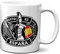 Planetacase - Taza Esto es España Estilo Espartano - Leonidas con Bandera Española - Regalo Original y Patriota - Cerámica Blanca - Apta para Microondas y Lavavajillas - 330 mL, 1 Unidad