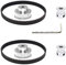 Befenybay 2Kit 2GT Synchronrad 20 & 40 Zähne Aluminium-Zahnscheibe mit 6,35 mm Bohrung und 2 Stück Länge 200 mm Breite 6 mm Riemen (20-40T-6,35B-6)
