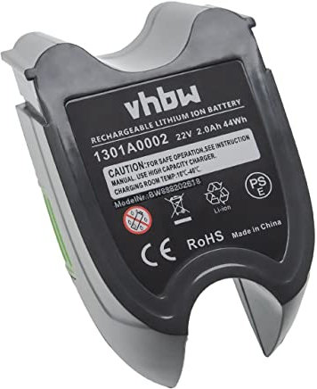vhbw Replacement Battery compatible with Gtech Multi MK2, MK2 K9 Vacuum Cleaner Home Cleaner (2000mAh, 22V, Li-Ion)