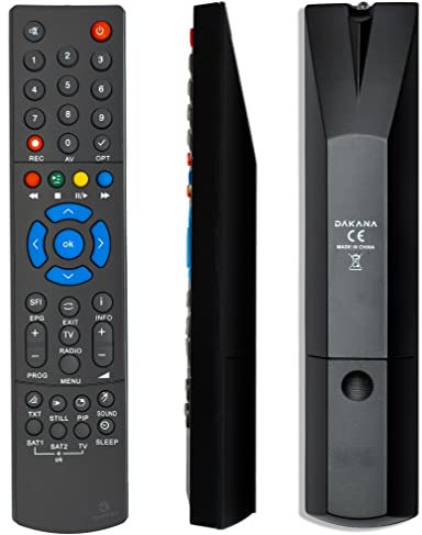 Dakana Ersatz Fernbedienung für Technisat PVR235 Receiver Fernseher TV Remote Control vorkonfiguriert und sofort einsatzberei