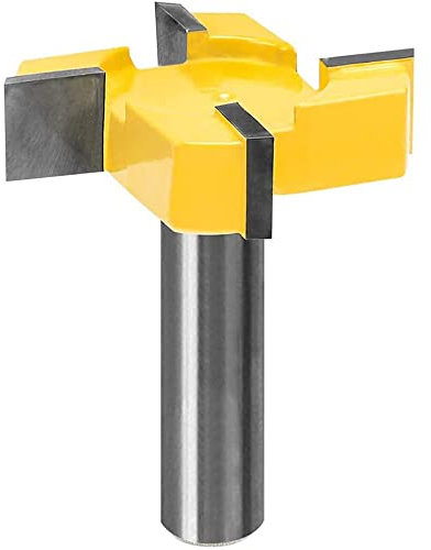 CENPEK Cortador de fresado de Superficie, vástago de 1/2 Pulgada, Cortador de fresado Plano, Brocas de Madera, Herramienta de carpintería Plana