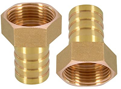 Candeon 2 Stück 1 Zoll Schlauchanschluss Schlauchtülle, 25mm Messing Schlauchverbinder Schlauchverschraubung Schlauchnippel Npt Innengewinde Verschraubung Schlauchanschluss Keine Lecks