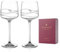 DIAMANTE Red Wine Glasses Pair - 'Soho' - Embellished with Swarovski Crystals - Gift Box of 2