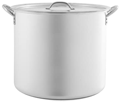 Officine Standard 453040 Kochtopf aus Aluminium, Tomate, 40 cm, mit Deckel, Griff aus Edelstahl