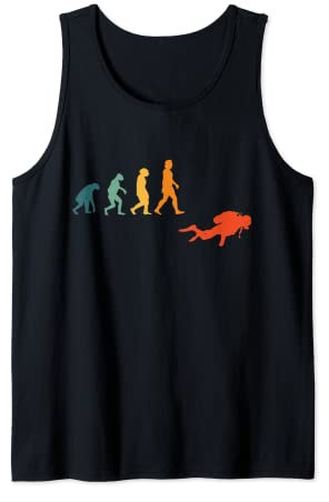 Tauchen Evolution Retro Tauchgang Schnorchel Taucher Tank Top