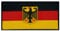 Café Viereck ® Bundeswehr Germany Deutschland Flaggen Patch mit Adler - gewebt mit Klett (8 x 4 cm)