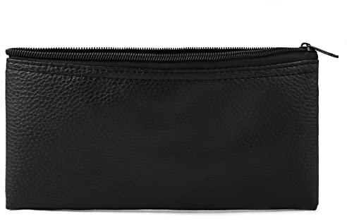 SAVITA Kabellose Mikrofon Tasche Case, 235x107mm Mikrofon Tasche mit Reißverschluss Leder Mikrofon Schutztasche auch für Schreibwaren (Schwarz)